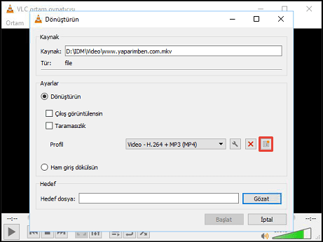 vlc media player ile video dönüştürme