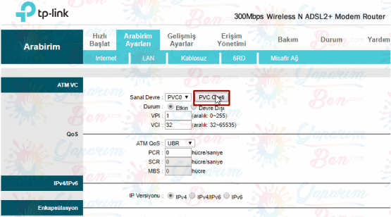 TP Link W8961n Port Açma