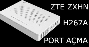 ZTE ZXHN H267A Modem Port Açma