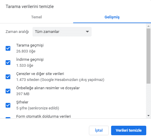 DNS_PROBE_FINISHED_NXDOMAIN Hatası Çözümü