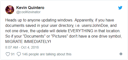 Bu Windows 10 Güncellemesi Dosyalarınızı Silecek