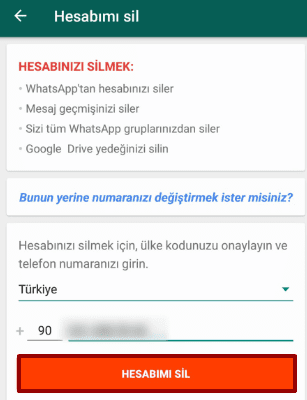 WhatsApp Hesap Silme Nasıl Yapılır
