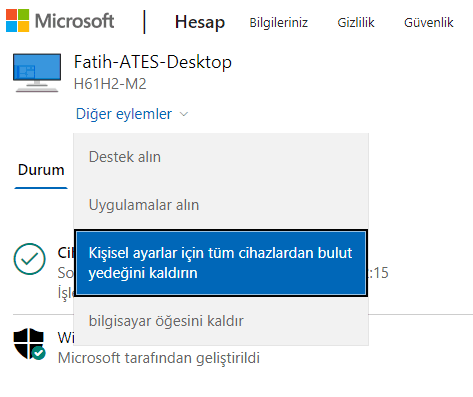Windows 10 Hesap Senkronizasyonu Kapatma