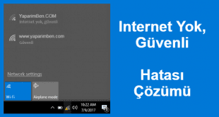 Internet Yok Güvenli Hatası