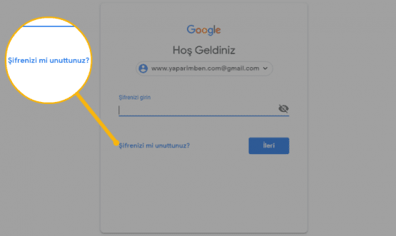 Gmail Şifre Sıfırlama