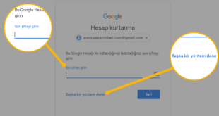 Unutulan Gmail Şifresini Bulma, Gmail Şifre Sıfırlama