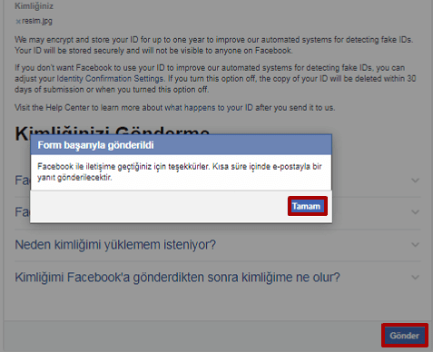 Facebook kimlik doğrulama veya facebook kimlik gönderme olarak bilinen facebook kimlik ibrazı nasıl yapılır.