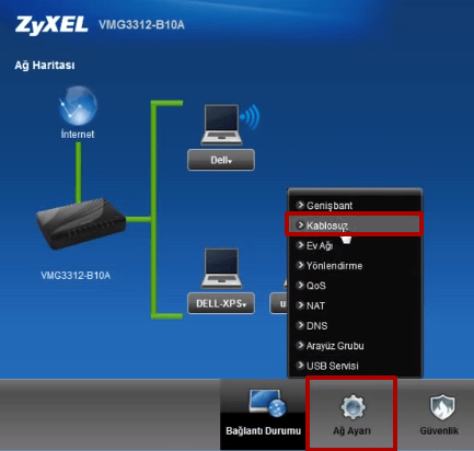 ZyXEL VMG8324-B10A Kablosuz Ayarları.