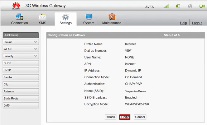 Huawei B683 Mobil Modem Kurulumu