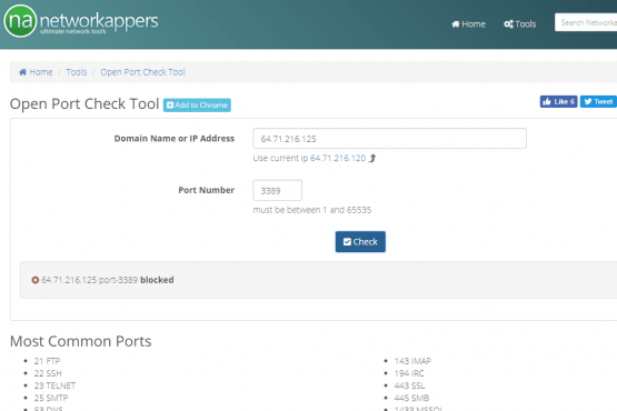 NetworkAppers açık port kontrol aracı