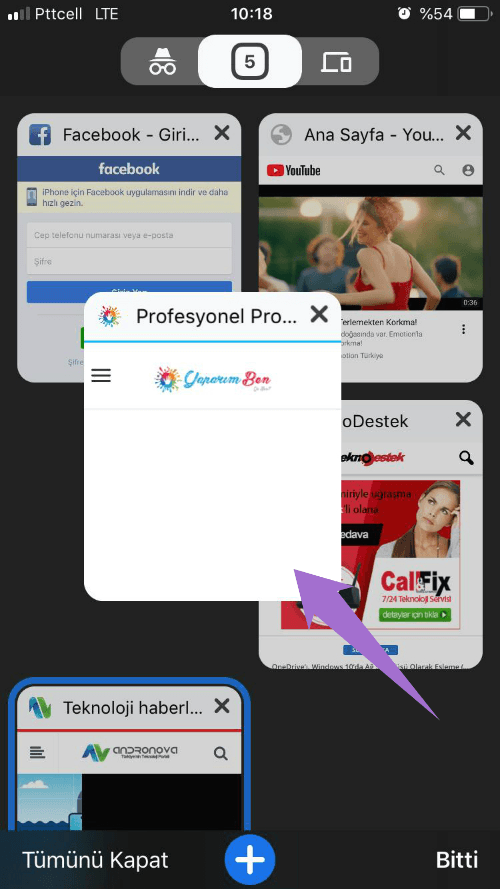iPhone Chrome için En iyi 10 Dokunma Hareketleri Ekran Görüntüleri