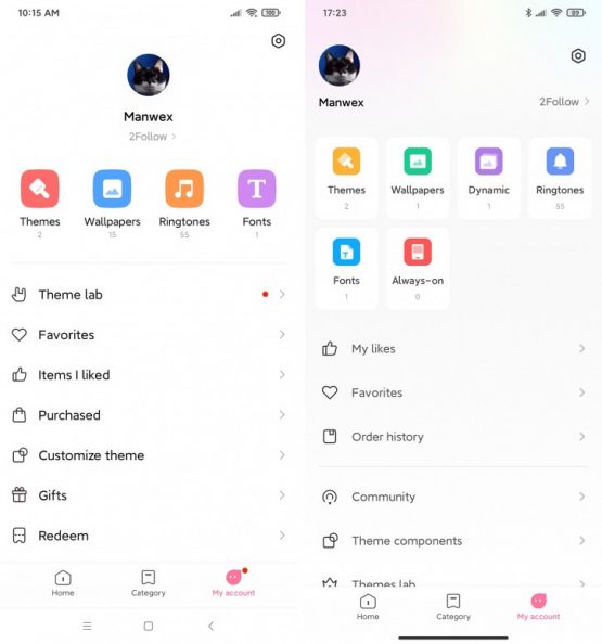 MIUI 11 ve MIUI 12 Temalar Ekranı Farklılıkları