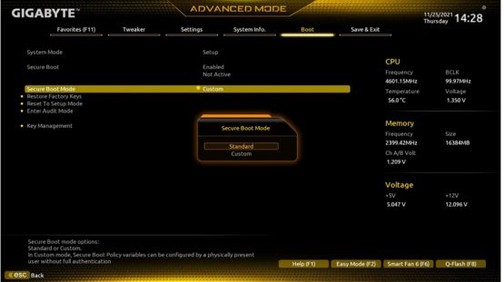Secure Boot Gigabyte